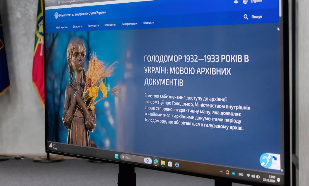 The Ministry of Internal Affairs presented an electronic map with cases of the Holodomor of 1932-1933