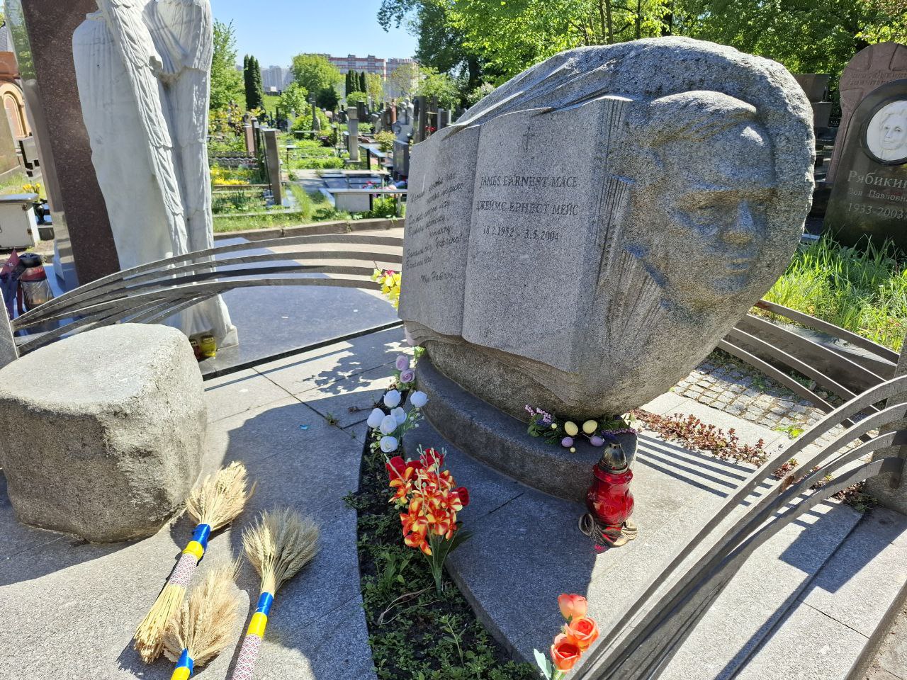 Museum staff commemorated James Mace at his grave
