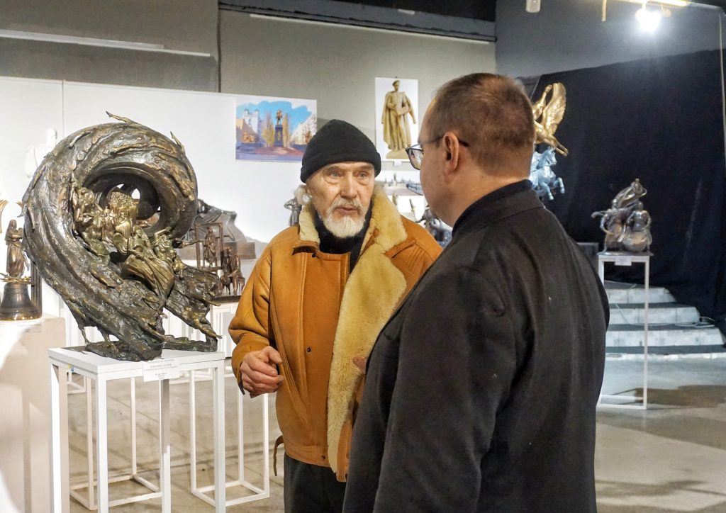 Museum staff recorded an interview with renowned sculptor Anatolii Kushch